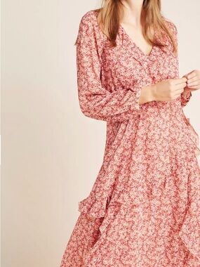 Anthropologie Sirena Ruffled Dress